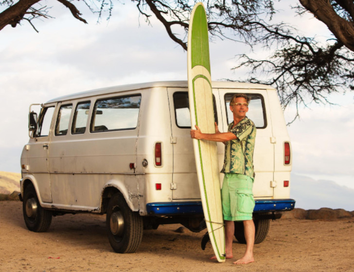 surfer with van