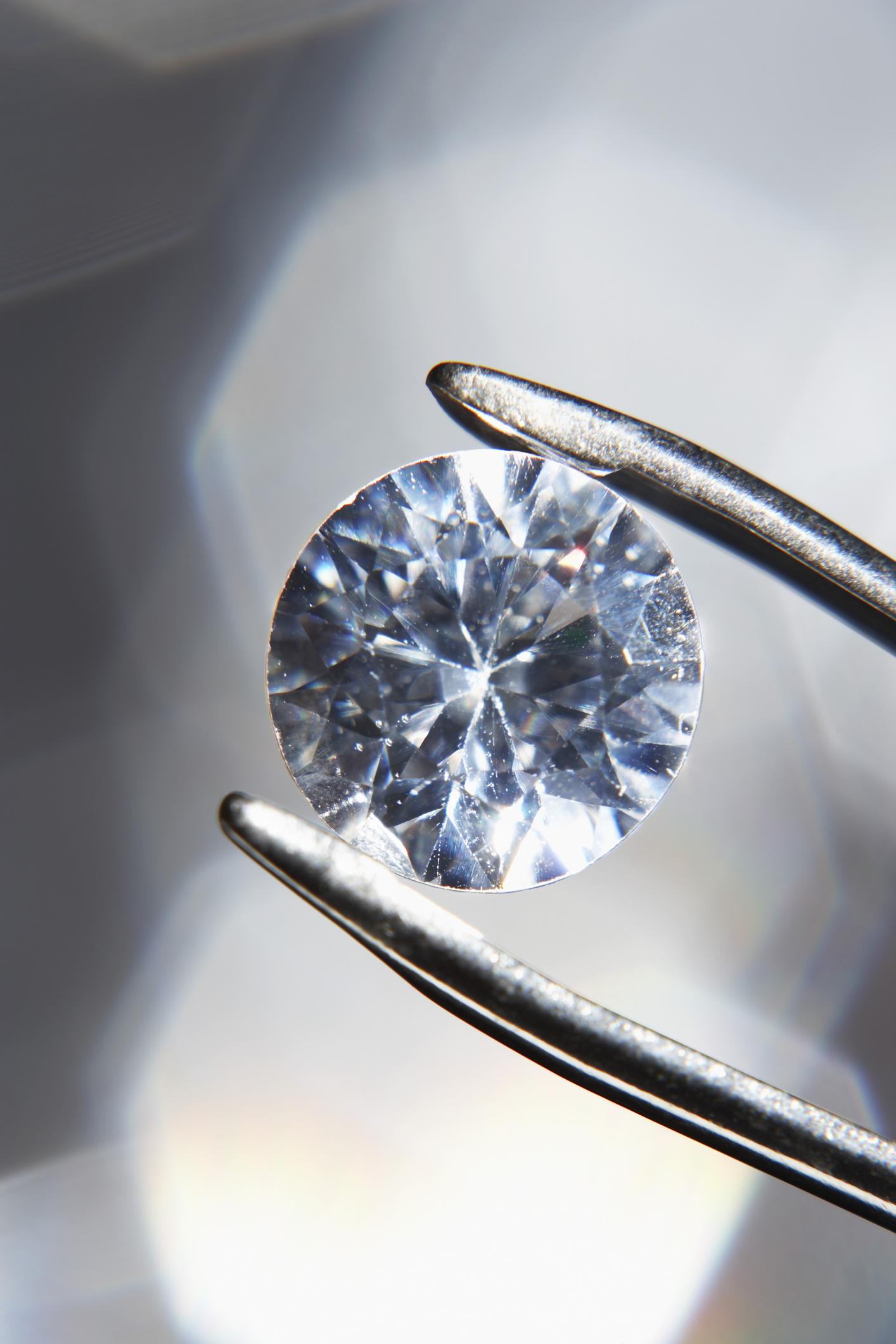 closeup of a diamond